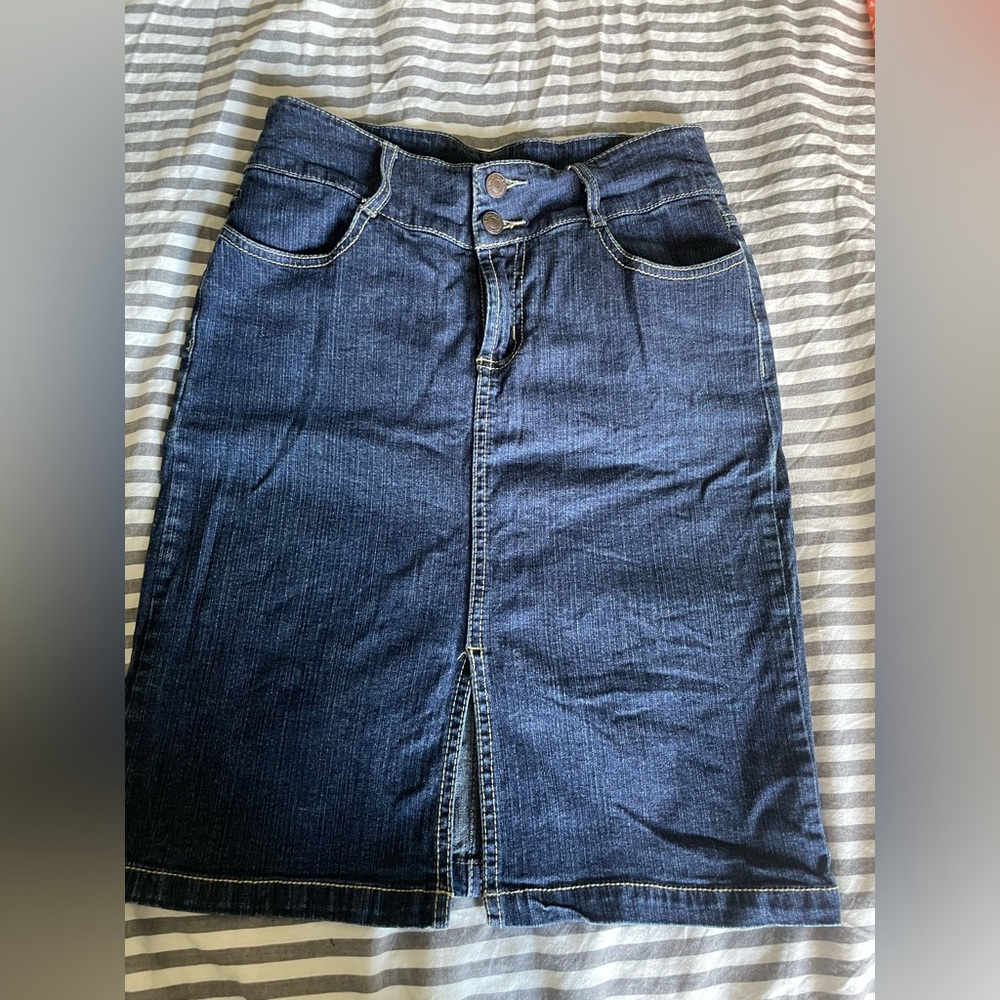 Dark Blue Denim Skirt XS